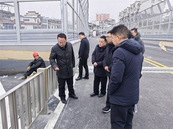 1月20日，汪凱書記到跨鐵路橋項目進行調(diào)研，洪董、張總陪同。.jpg